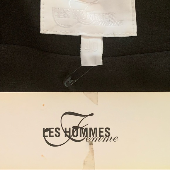 LES HOMMES - FEMME Black Sequin Tulip Mini Skirt